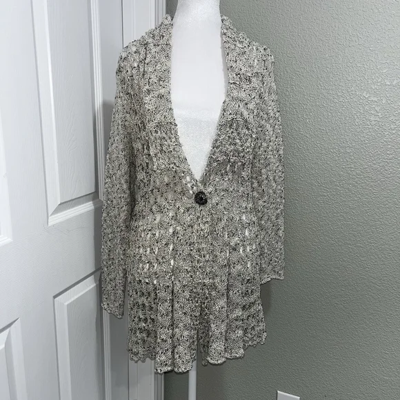 Soft Surroundings Long Sleeve Knitted Cardigan Sweater Womens Sz PS Petite Small - Picture 2 of 11